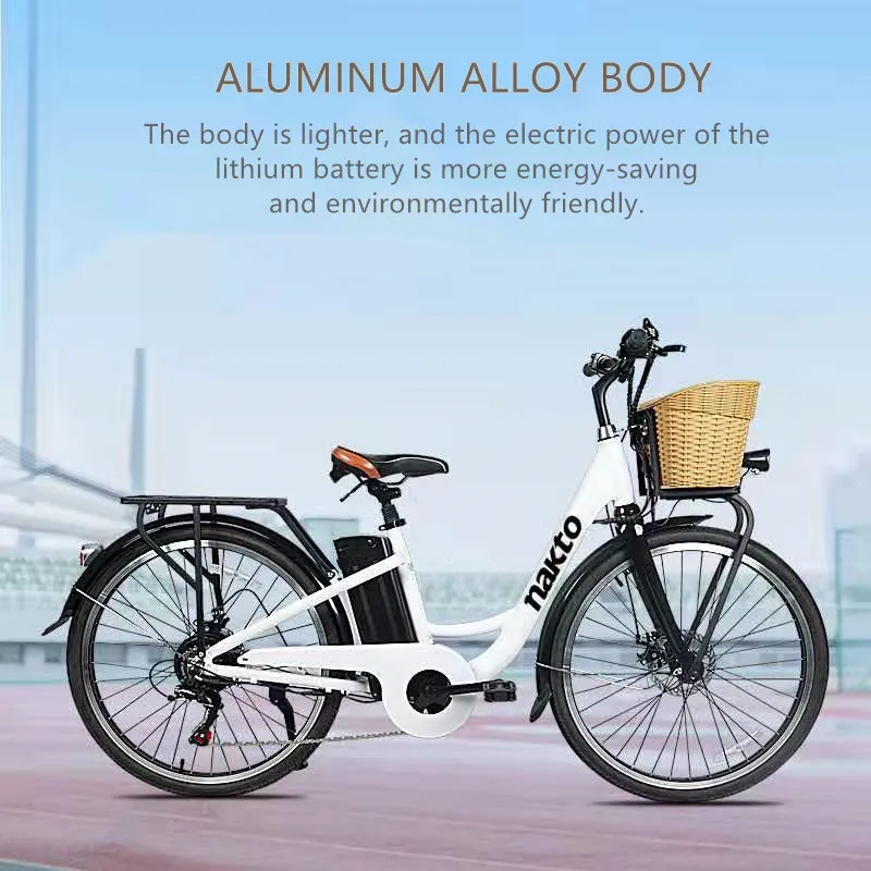 

26-дюймовый 36 В/250 Вт женский Электрический велосипед, корпус из алюминиевого сплава, съемная литиевая батарея, электрический велосипед cRetro