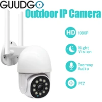 guudgo 1080p ip camera icsee wifi wireless outdoor 10led light ptz night vision video security surveillance camera smart home