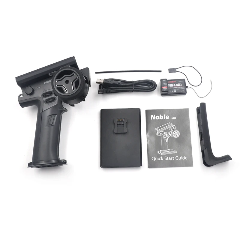 Flysky-controlador Noble FS-NB4, 2,4G, 4ch, con receptor de FS-FGR4P, para coche y barco a control remoto-3
