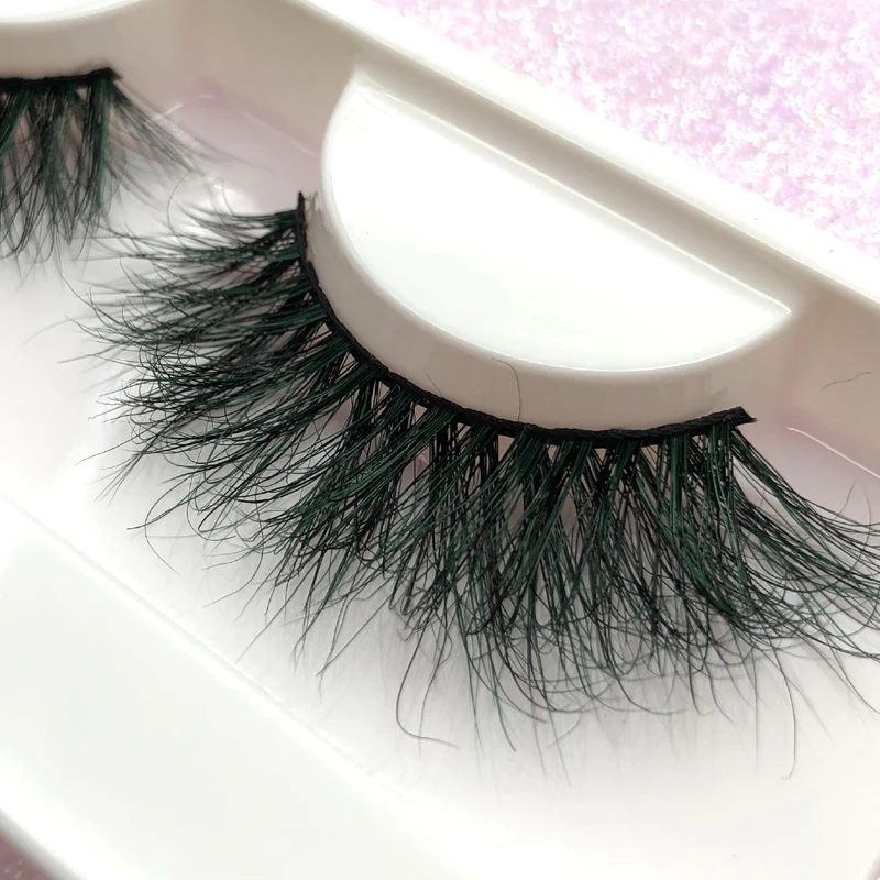 Цветные ресницы Buzzme 3D из меха норки для косплея 1 пара настоящие норковые