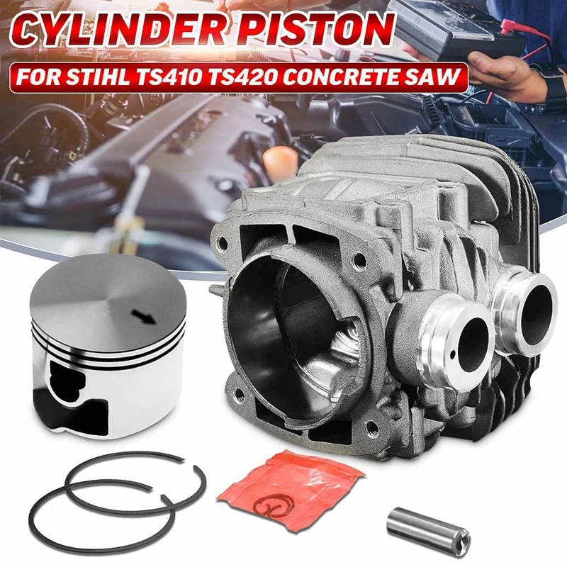 

50mm Cylinder Piston Chain Saw 4238 020 1202 for STIHL TS410 TS410 TS420 4238 020 1202 Cylinder Piston Gaskets Kit