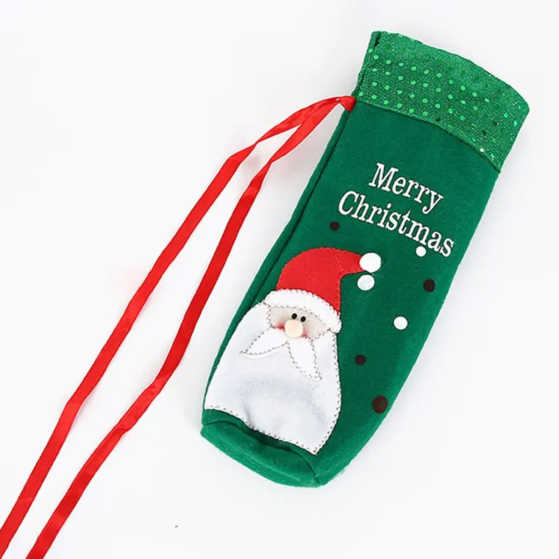 Рождественские украшения крышка винной бутылки подарочные пакеты сумка для