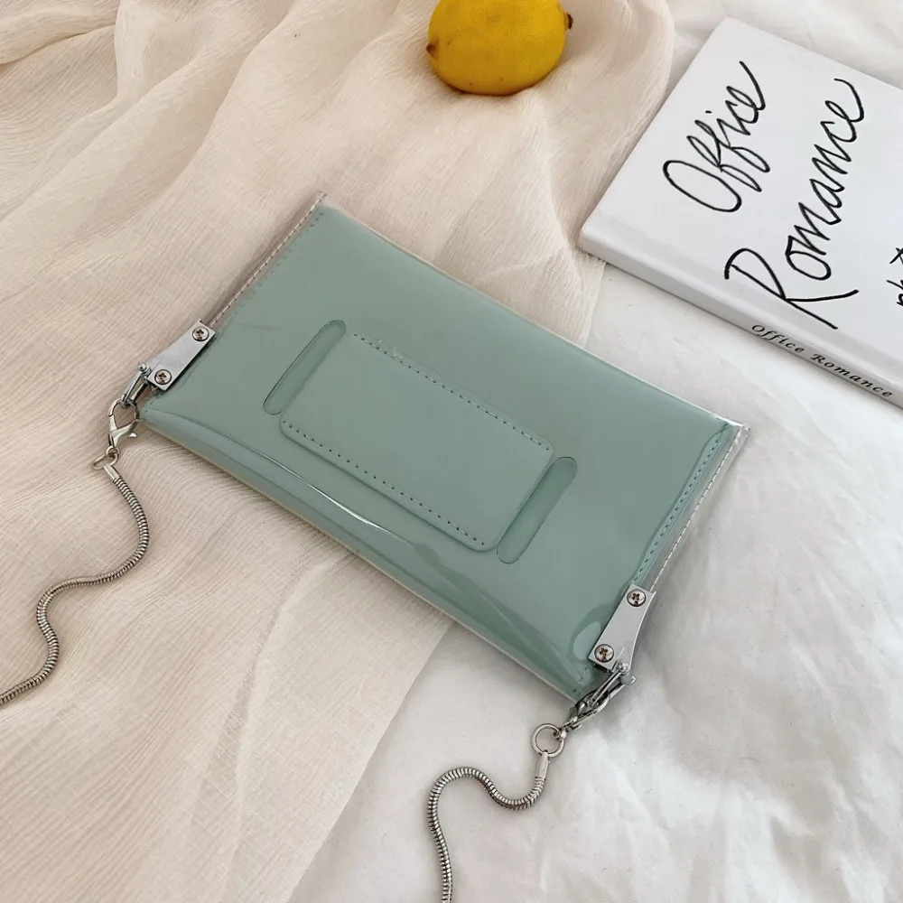 Women Waterproof Waist Bag Lether Jelly Chest Belt Bag PVC Ladies Transparent Crossbody Chain Bags Fashion Fanny Pack a08
