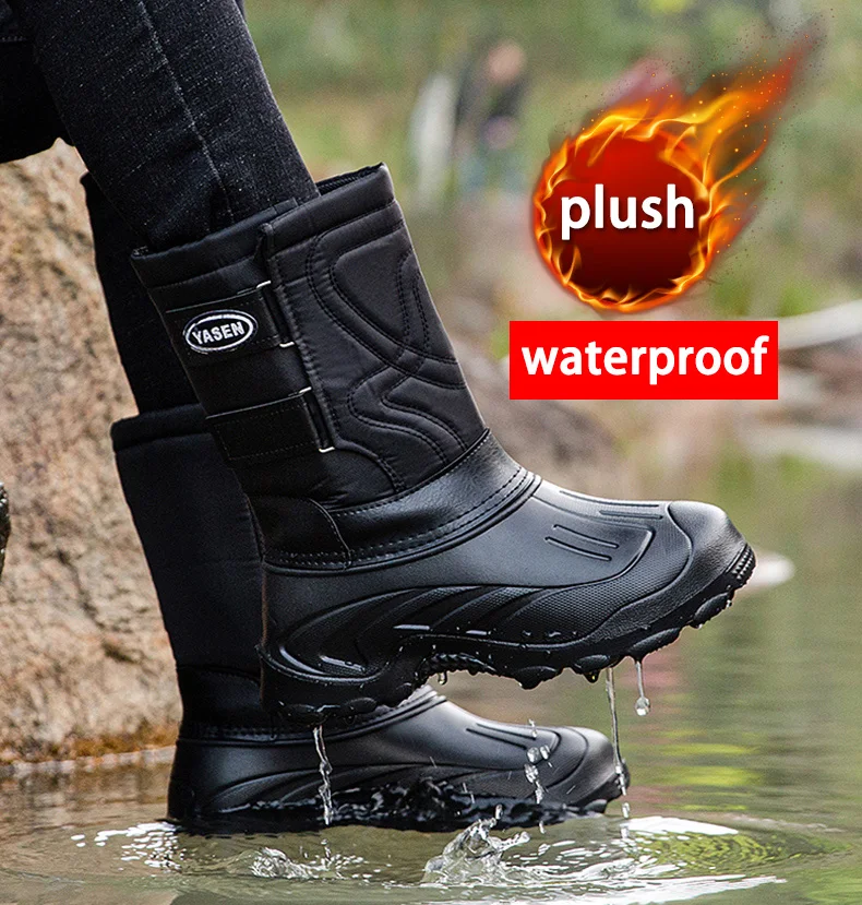 Зимние ботинки водонепроницаемые зимние обувь для рыбалки мужские зимняя дождя