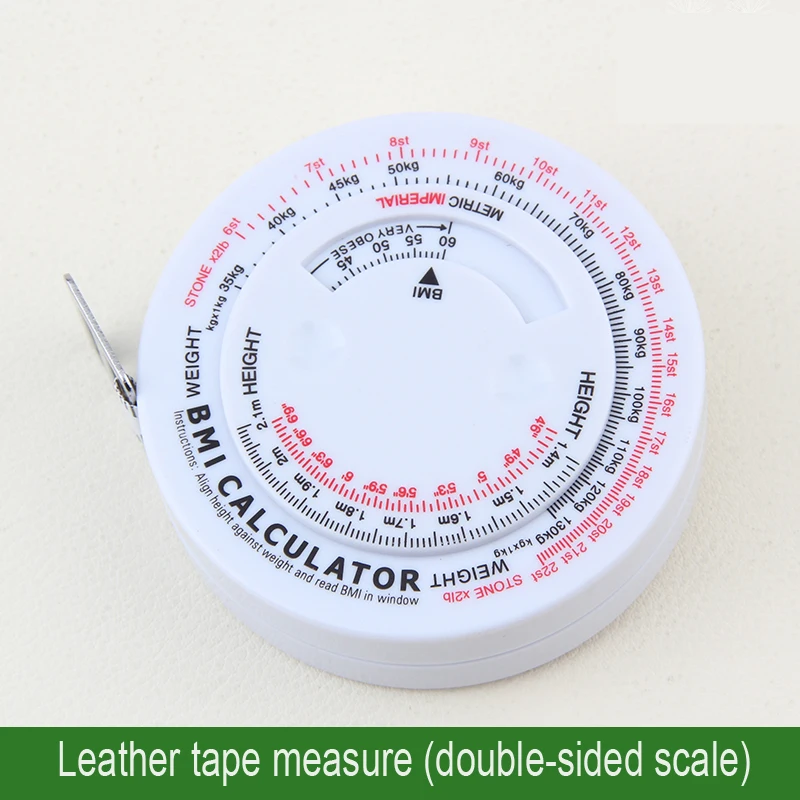 Двойная функциональная измерительная кожаная лента BMI измерение талии здоровье