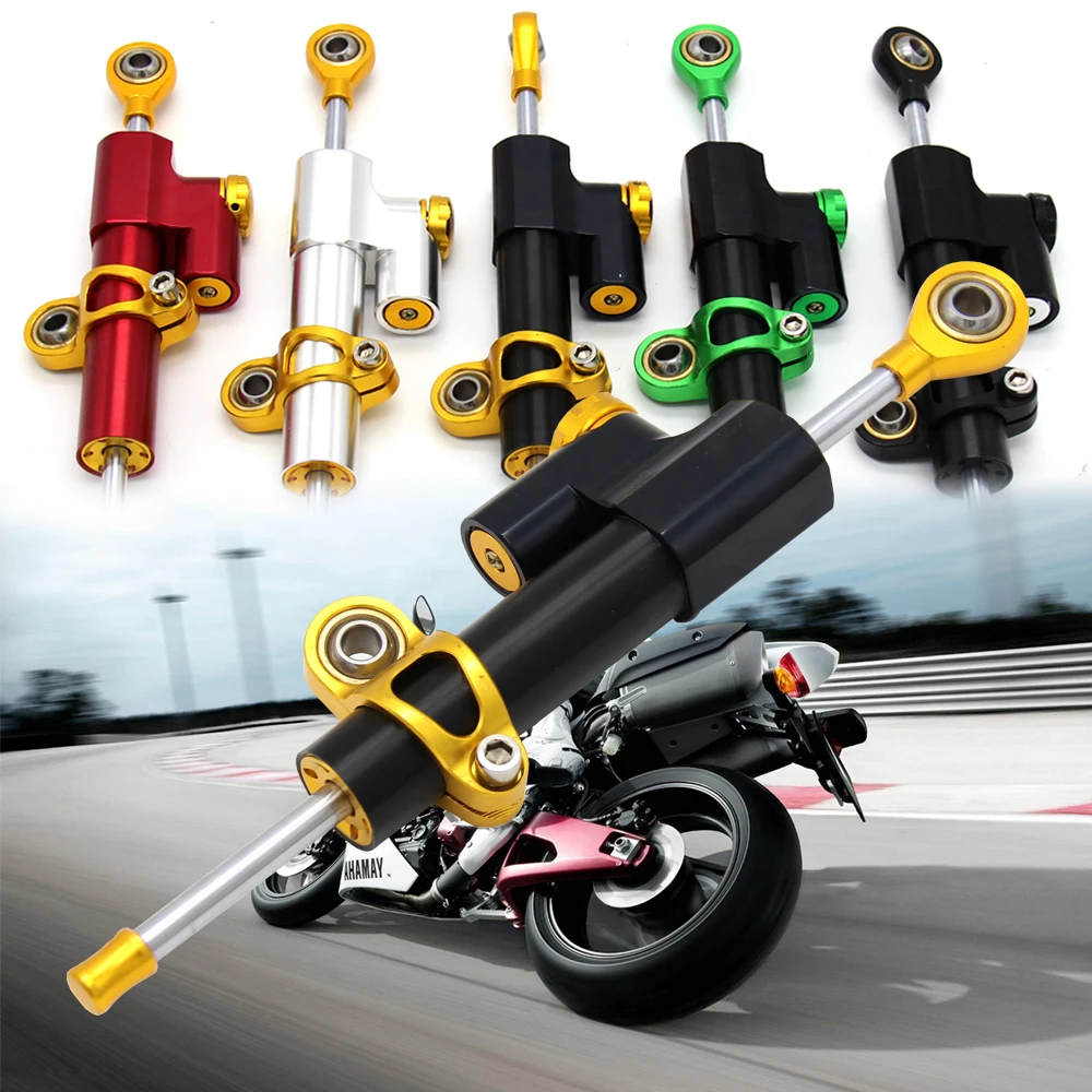 

Universal Motorcycle Handlebar Steering Stabilizer Damper Directional Damper For Kawasaki Yamaha Suzuki Honda Ducati