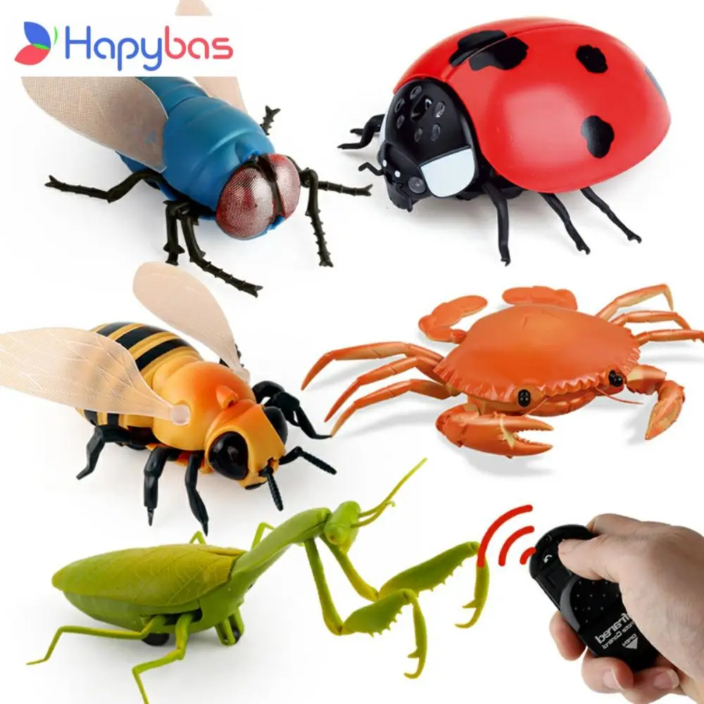 

Infrared RC animal Insect Toys Simulation spider bee fly crab Ladyb mantis Electric robot Toy Halloween Prank Insects kids toys