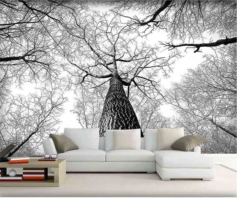 Пользовательский размер 3d Настенные обои для гостиной леса европейского