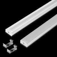 2 30pcslot 0 5mpcs led aluminum profile for 5050 3528 5630 led strips milky whitetransparent cover strip channel
