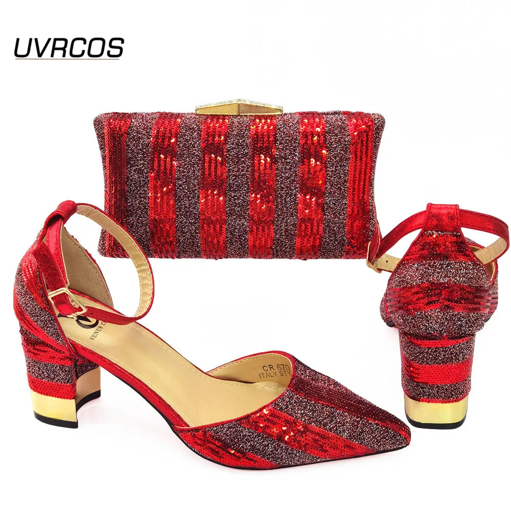 African Shoes And Bag Set Italian Design ladies shoes with Matching Bags Nigerian Women Shoes and Bag To Match for Party