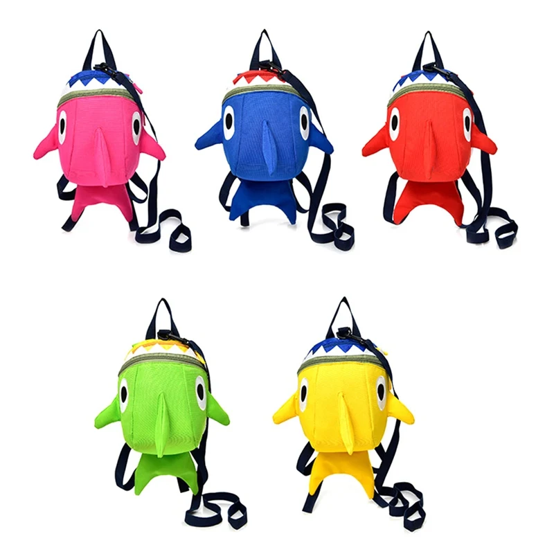 Новый 3D мультфильм Акула ребенка малыша анти потерянный поводок ремень ходунки