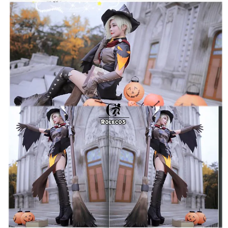 ROLECOS Over Game Watch Мерси ангела Циглер карнавальный костюм ведьмы милости полный
