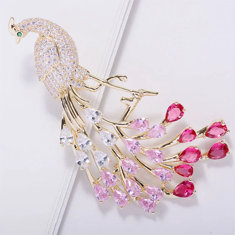 

Donia jewelry Europe and USA new copper inlaid AAA zircon brooch Phoenix peacock brooch female temperament pin