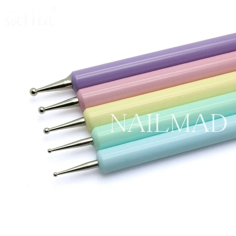 5 шт./компл. ручка для точечного маникюра макарон инструмент мраморного дизайна