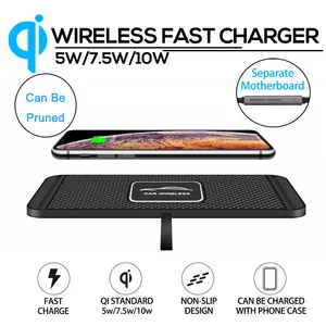 Fast Charging 10W Qi Wireless Charger Pad for iPhone Docking Station
Phone Charger for Xiaomi Non-slip Mat Car Dashboard Holder