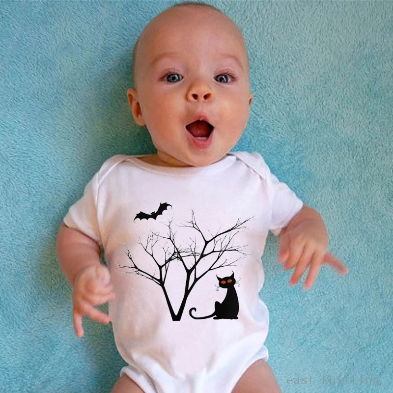 Хэллоуин сдельник для ребенка боди новорожденных мальчиков и девочек