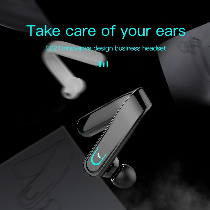 Фото Новые наушники YX18 Bluetooth 5,0 гарнитура Беспроводные наушники с ушным крючком деловые спортивные наушники-вкладыши с микрофоном №5