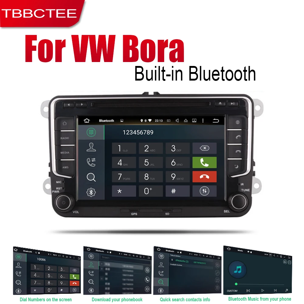 Android Car DVD GPS Navi for Volkswagen VW Bora 2005~2018 player Navigation WiFi Bluetooth Mulitmedia system audio stereo | Автомобили и
