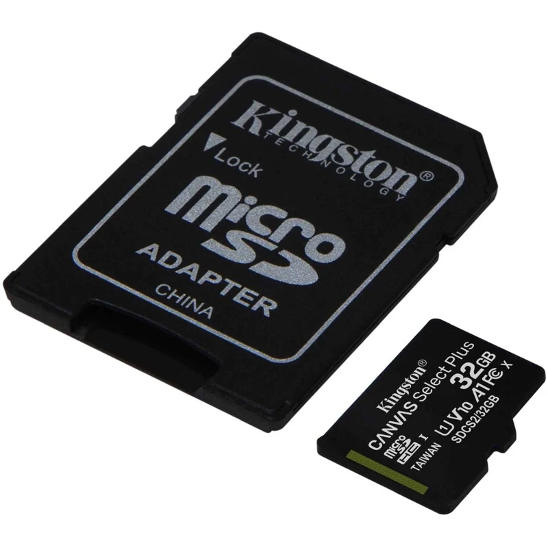 Карта памяти microSDHC UHS I U1 KINGSTON Canvas Select Plus 32 ГБ 100 МБ/с Class 10 SDCS2/32GB 1 шт. переходник