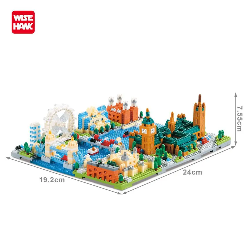 Фото Wisehawk Mini Building Blocks Model Kit City Architecture Titanic Statue Of Liberty Educational Toys For Children №5