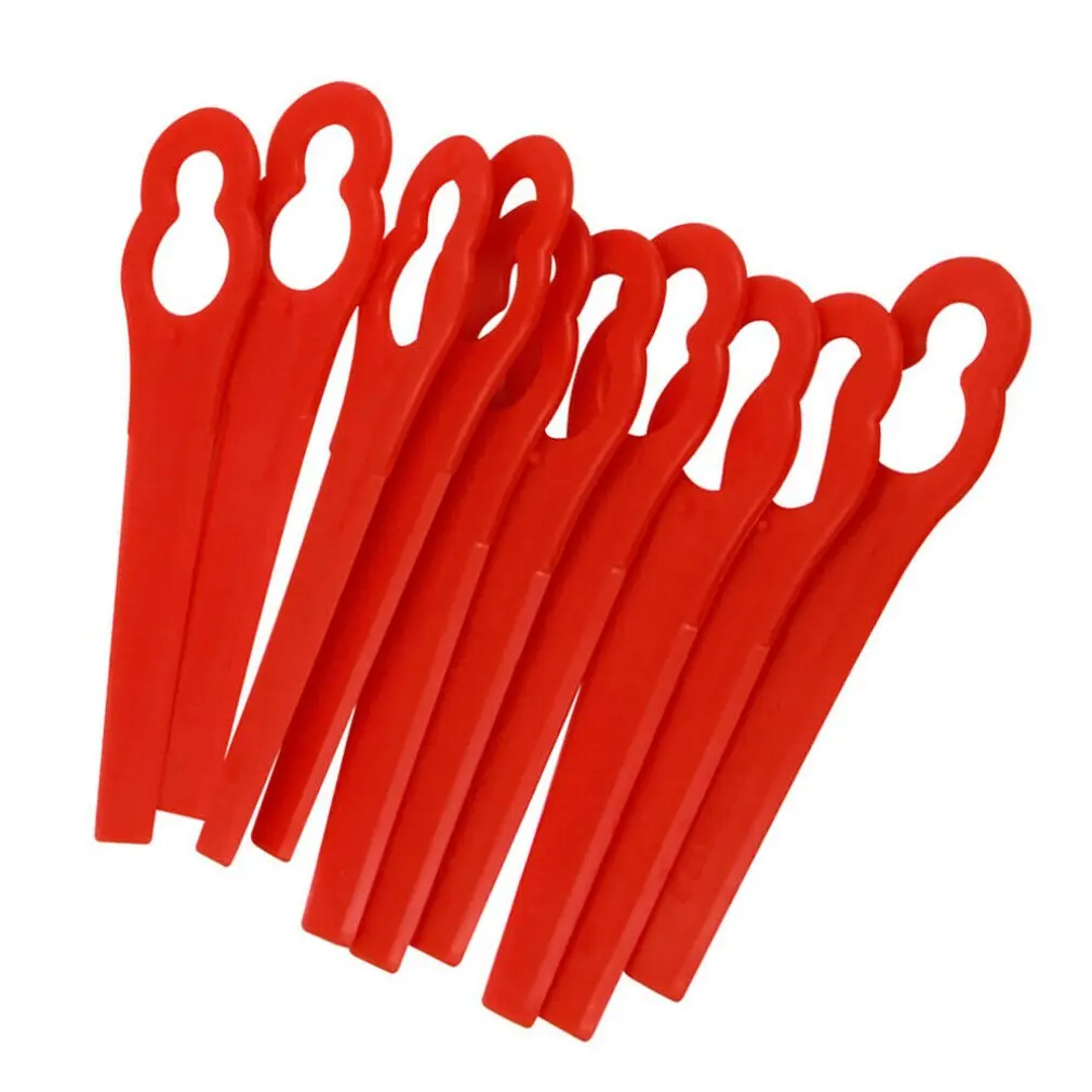 

100 шт Пластиковые ручная газонокосилка, работающая на Подвески с лезвиями Замена Сад Косилка триммер газонокосилка лезвия для резки металл...