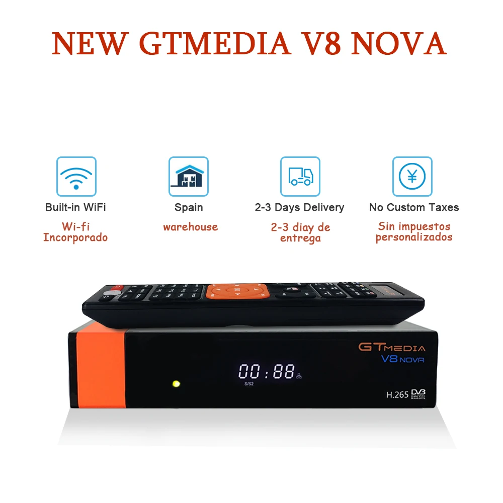 Спутниковый декодер GTMEDIA V8 Nova DVB S/S2 Astra 19.2E спутниковый ТВ приемник с поддержкой Wi Fi