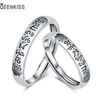 qeenkiss rg6674 fine jewelry%c2%a0wholesale fashion%c2%a0%c2%a0woman%c2%a0man%c2%a0birthday%c2%a0wedding gift retro mantra 925 sterling silver open ring