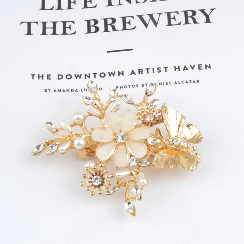 

New Wedding Rhinestone Metal Alloy Decoration Lovely Merry Fashion Hairpin Side Clip Hairpin Hair Ornament Headdress Hair Band