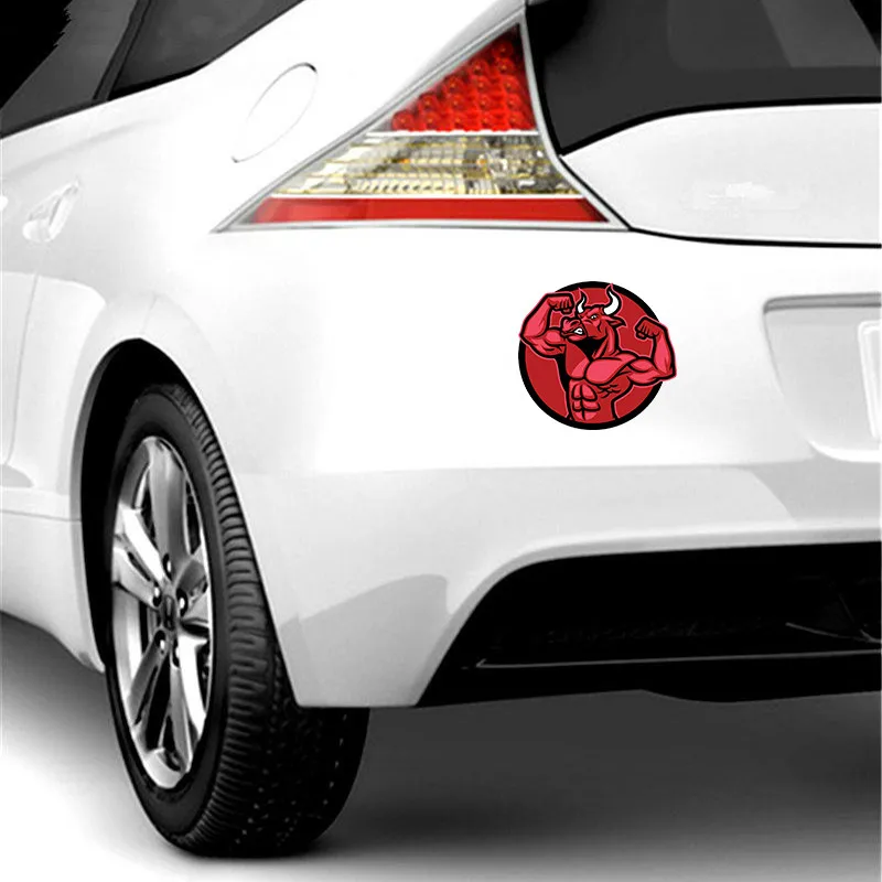 

Lifelike Color Strong Bull Car Stickers Funny Car Stickers Styling Removable Decal KK 14x13cm