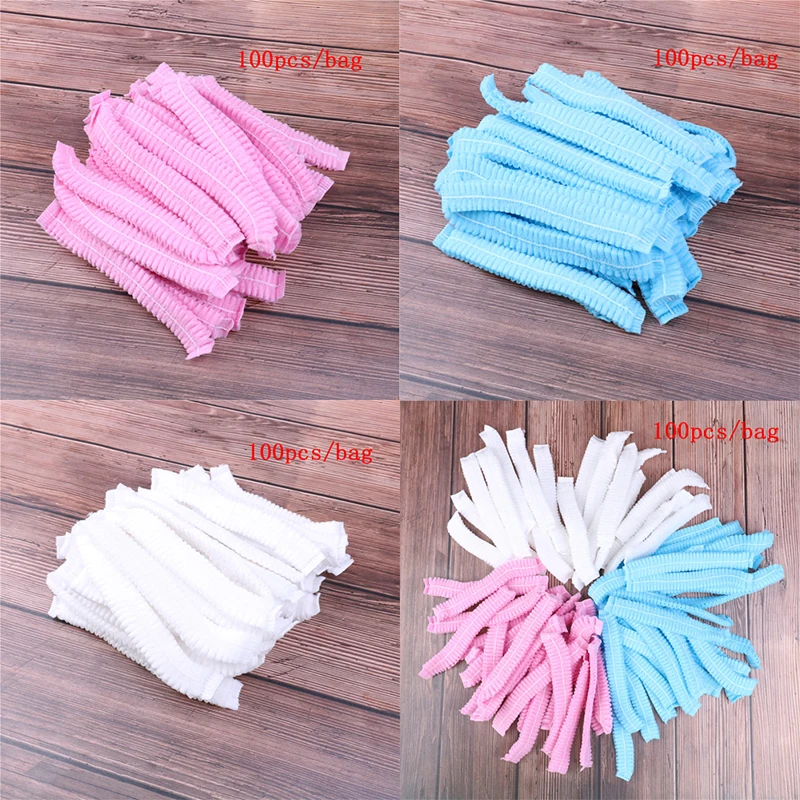 

100pcs Disposable Microblading Fabric Permanent Sterile Hat For Eyebrow Tattooing Catering Hat Makeup Hair Net Caps