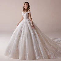 luxury wedding dresses sleeveless tube top lace applique charming gowns back lace up design court train robe de mari%c3%a9e