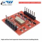 TLP281 4-канальный 4-канальный расширительный оптоизолятор IC модуль для платы Arduino, изоляция оптопары высокого и низкого уровня, 4 Chan