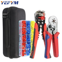 crimp tools set hsc8 6 66 4 pliers for tube terminal 1020pcsbox multifunctional stripping cutting wire pliers black tool kit
