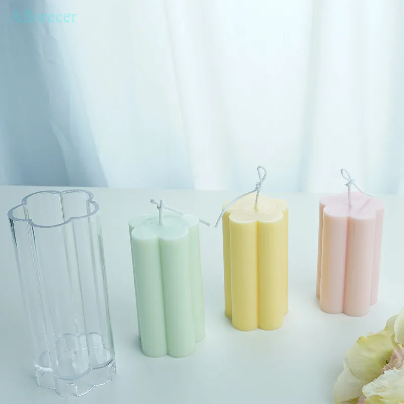 Flower shape Acrylic Candle Mold DIY Handmade Making Soap Mould Craft Decor Tool | Дом и сад
