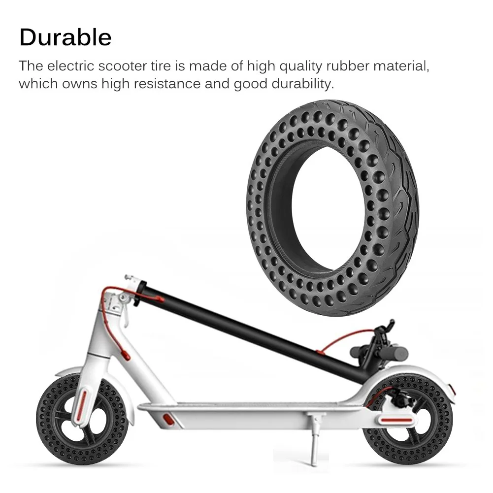 

Electric Scooter Solid Tire Replacement 10-inch Non-slip Balance Car Shock Absorber No Inflation Tire for Xiaomi m365
