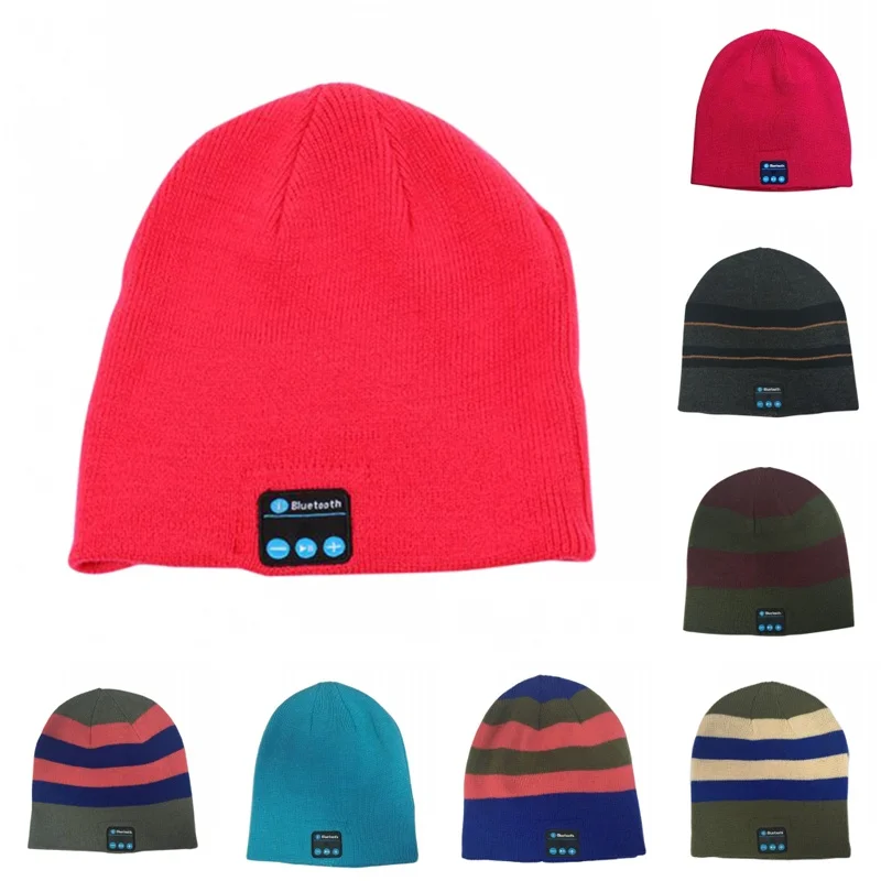 Горячая новинка зимние теплые вязаные шапки наушники для мужчин и женщин