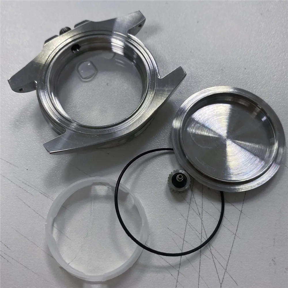 

For ETA 2836/2834 Watch Movement Shell 40MM Stainless Steel Watch Case with Sapphire Mirror for Moyota 8215/8205/8200 Movement