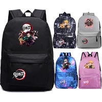 anime demon slayer backpack boys girls galaxy bagpack students bookbag teens travel rucksack kimetsu no yaiba school bag mochila
