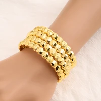 new 24k dubai gold silver color geometry wedding jewelry bangles for women girl ethiopian kids bangles bracelet jewelry gifts