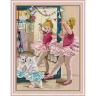 Набор для вышивки гламурным балетом 14CT 11T, Набор для вышивки из ткани на холсте, декор для детской комнаты