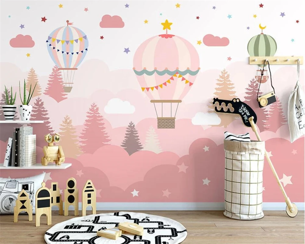 Пользовательские скандинавские Раскрашенные вручную розовые облако воздушный