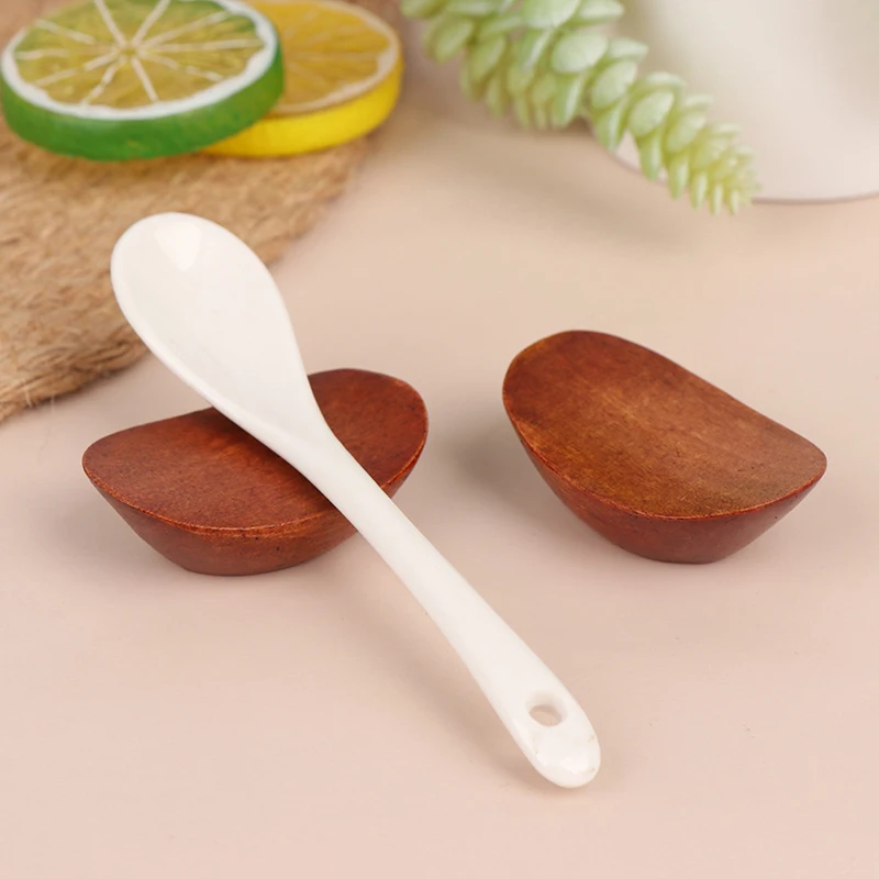 

2PCS Wooden Creative Decorative Spoon Chopsticks Pillow Care Tableware Holder