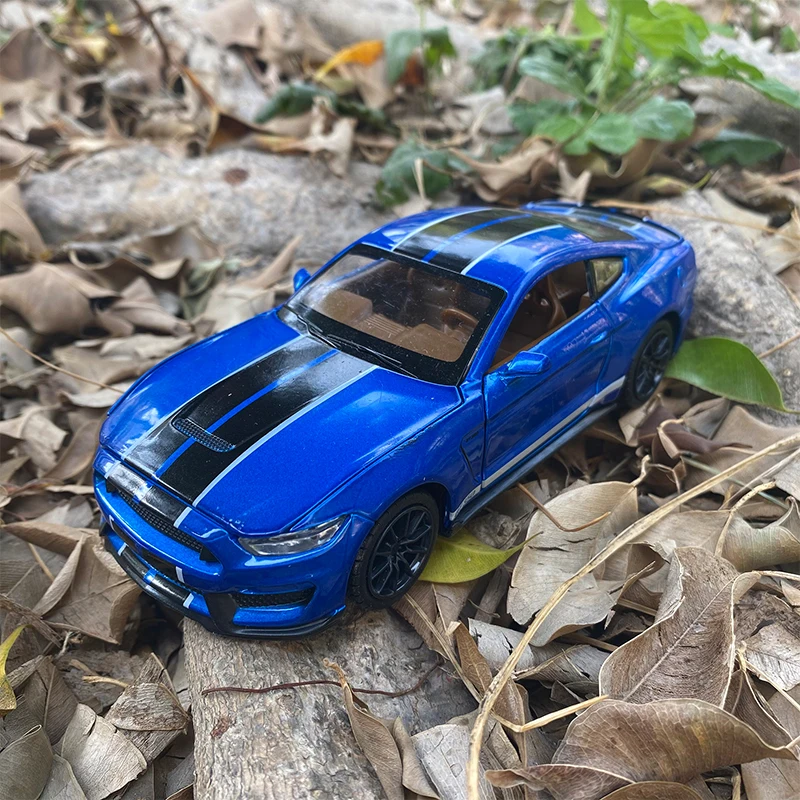 

1/32 Alloy Mustang Shelby GT350 Toy Car Model Diecast Toy Sound Light Miniature Collection Vehicle Toy Children Gifts