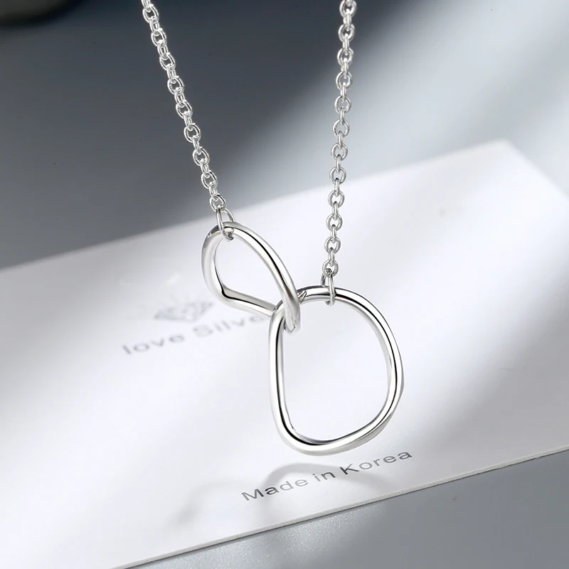 Женская мода простой стиль Глянцевые Подвески ожерелье Необычные круги