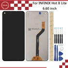 Для INFINIX Hot 8 Lite LCD дисплей 6,60 дюймов Черный Сменный ЖК-дисплей сенсорный экран дигитайзер сборка