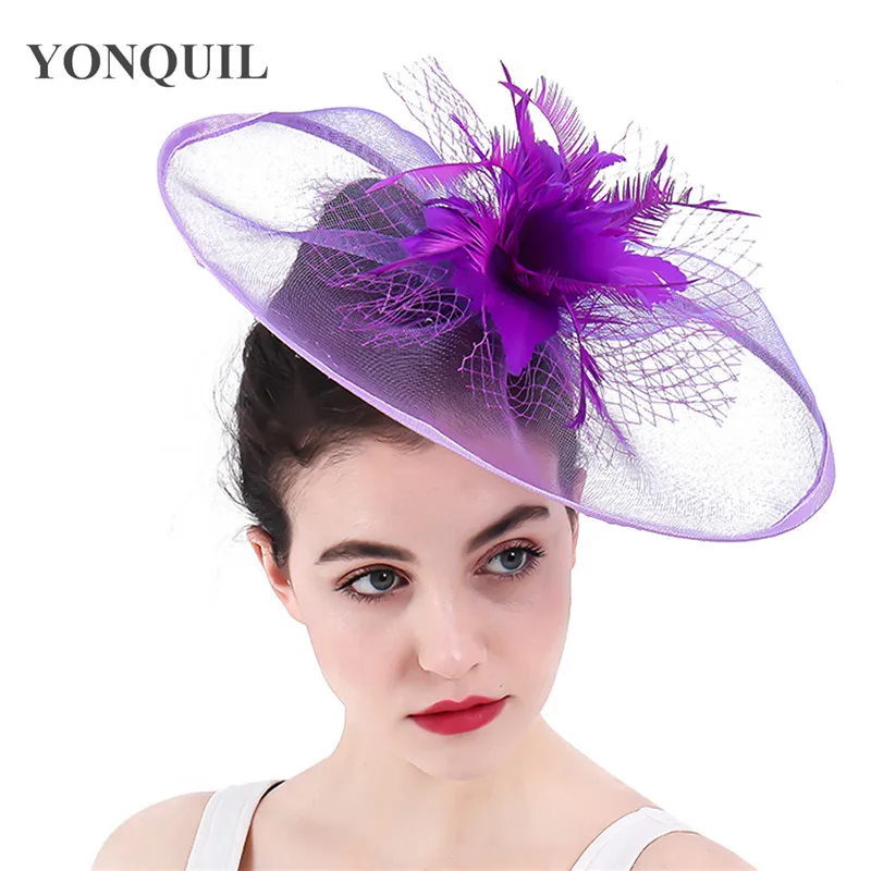 Дамы Кентукки с фиолетовыми большими для торжественного случая шляпа Заколки