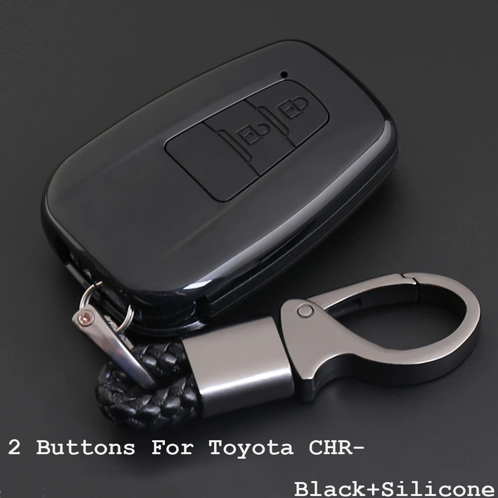 Новая задняя крышка из углеродного волокна для Toyota CHR силиконовый чехол ключей от