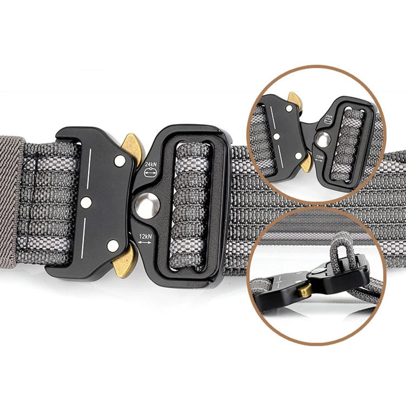 Нейлоновый армейский тактический ремень автоматическая металлическая пряжка