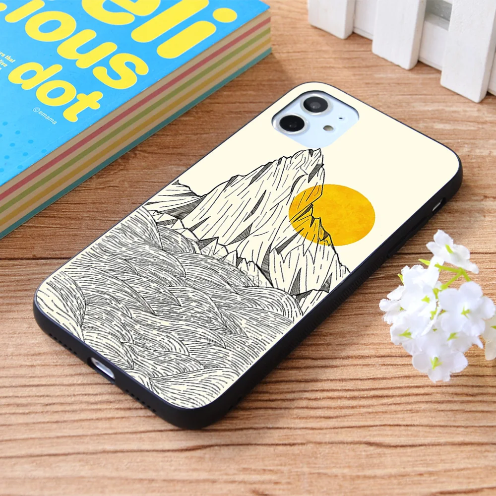 

For iPhone Sun Cliffs Soft TPU border Apple iPhone Case