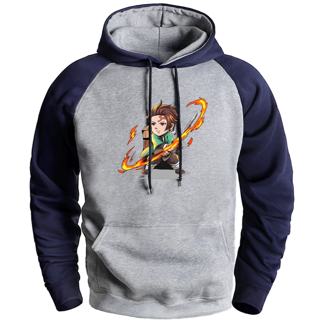 

Мужские толстовки с капюшоном Tanjiro Kamado в стиле Харадзюку, с изображением рассеянных демонов